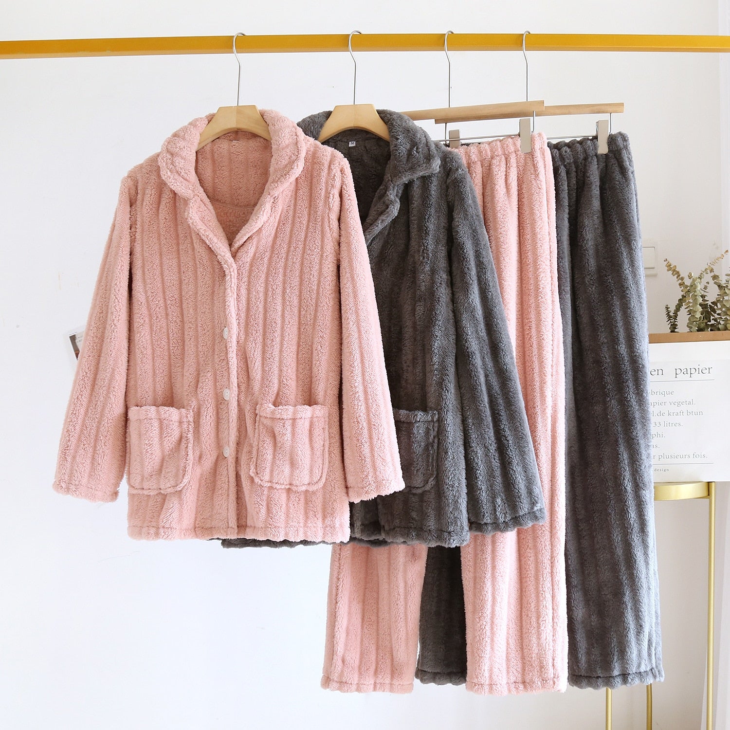 Winter Couple Pajamas Suit - Wamarzon