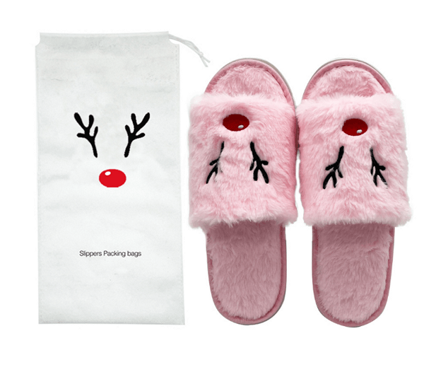 Women Christmas Slippers Plush Shoes - Wamarzon