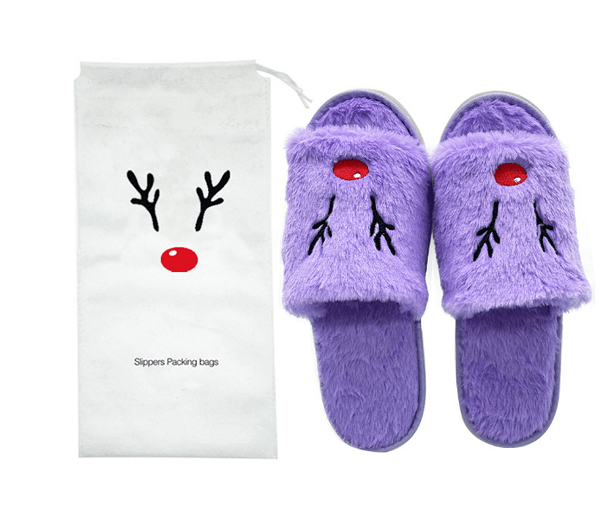 Women Christmas Slippers Plush Shoes - Wamarzon