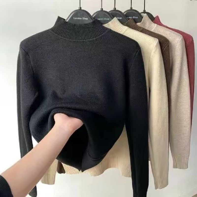 Women Turtleneck Autumn Winter Sweater - Wamarzon