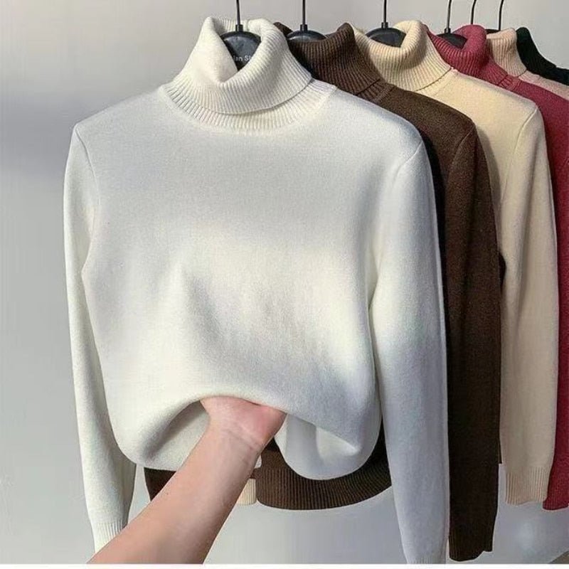 Women Turtleneck Autumn Winter Sweater - Wamarzon