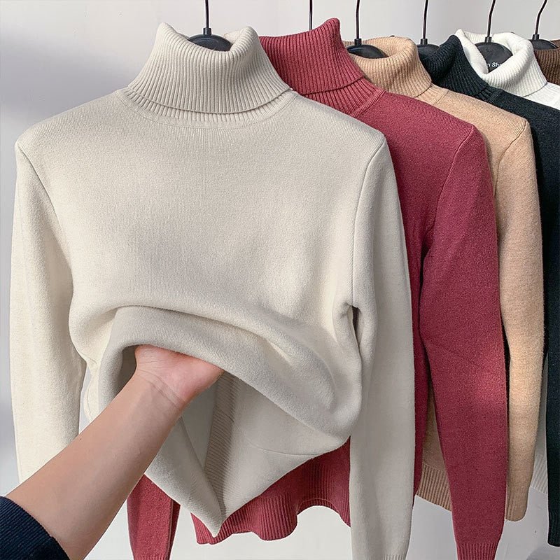 Women Turtleneck Autumn Winter Sweater - Wamarzon